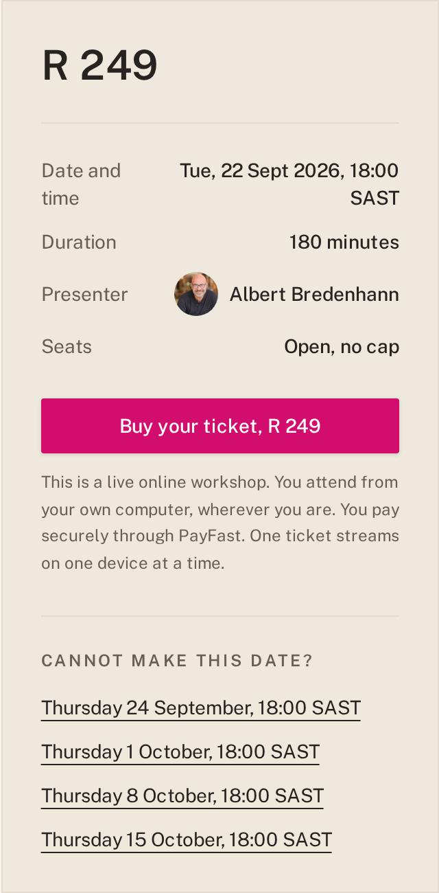 Book your seat
